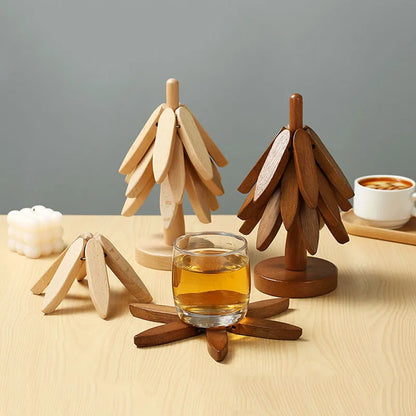 CampfireCoaster™ 4-Piece Set Fall Tree Trivets